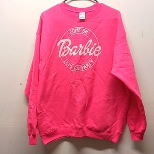 Barbie neon pink sweatshirt, lg